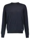 Prada Blue Silk Sweater In Blue