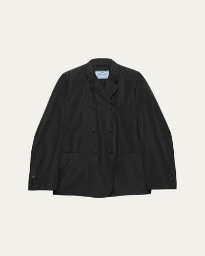 PRADA SILK TAFFETA DOUBLE-BREASTED JACKET