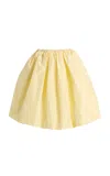 Prada Voluminous Taffeta Skirt Balloon Silhouette In Yellow
