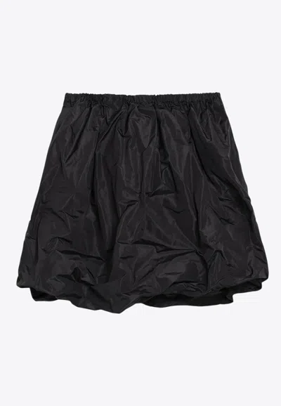 Prada Silk Taffeta Mini Skirt In Gray