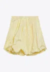 Prada Voluminous Taffeta Skirt Balloon Silhouette In Yellow