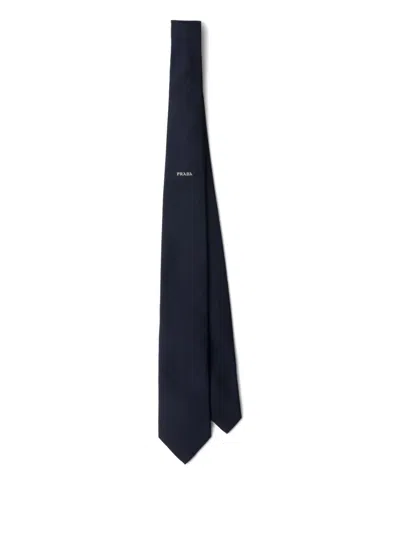 Prada Silk Tie In Black