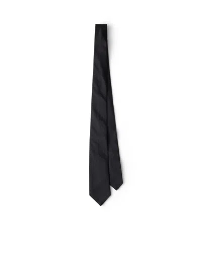 Prada Silk Tie In Black