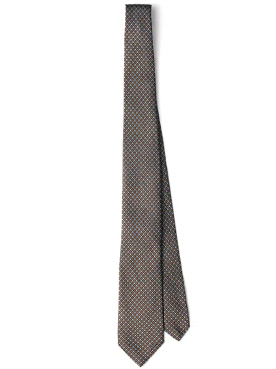 Prada Silk Tie In Blue