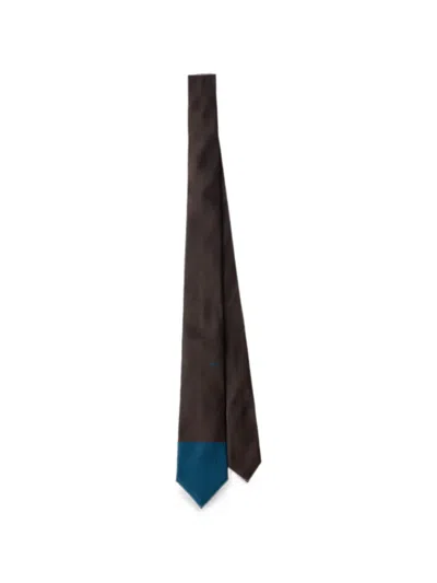 Prada Silk Tie In Brown