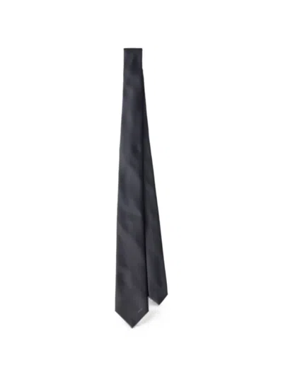 Prada Silk Tie In Gray