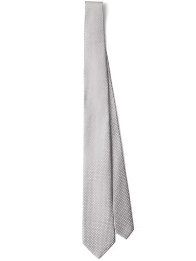 Prada Silk Tie In Grey