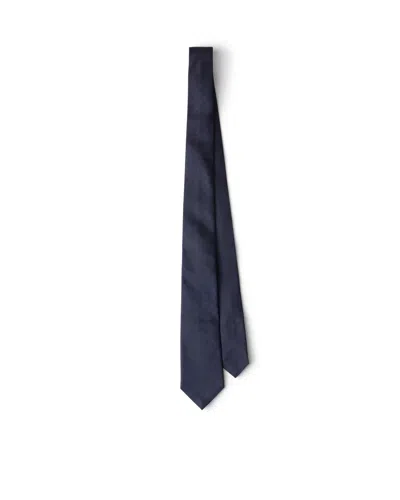Prada Silk Tie In Navy
