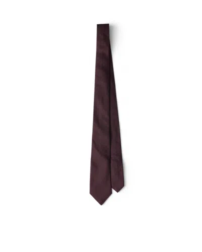 Prada Silk Tie In Plum