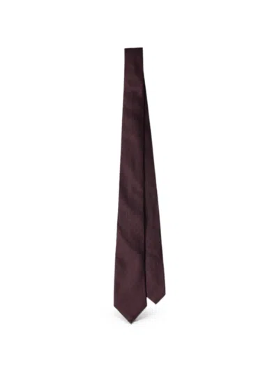 Prada Silk Tie In Red