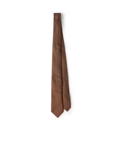 Prada Silk Tie In Orange