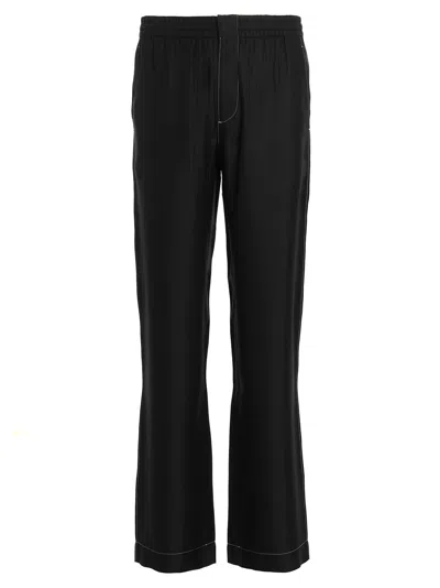 Prada Silk Trousers Pants Black