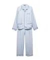 Prada Silk Twill Pajamas In Blue