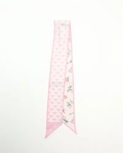 Prada Silk Twilly In Pink