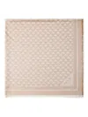 Prada Logo-jacquard Frayed Scarf In Neutrals