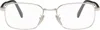 Prada Silver & Black Square Glasses In Silver