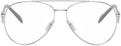 Prada Silver Aviator Glasses In Metallic