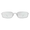 Prada Silver Grey Mirror Rectangular Ladies Sunglasses Pr A60s 1bc80g 59 In Silver