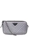 Prada Silver Leather Crossbody Diagramme (authentic Pre-loved) In Silver
