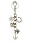 Prada Silver Metal Key Ring In Silver