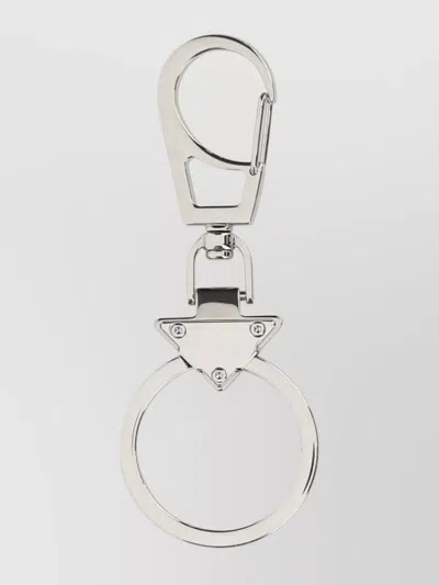 Prada Silver Metal Key Ring In F0002
