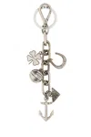 Prada Silver Metal Key Ring In Gray