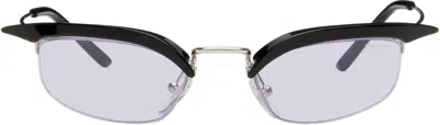 Prada Silver ' Runway' Sunglasses In Tzm40j