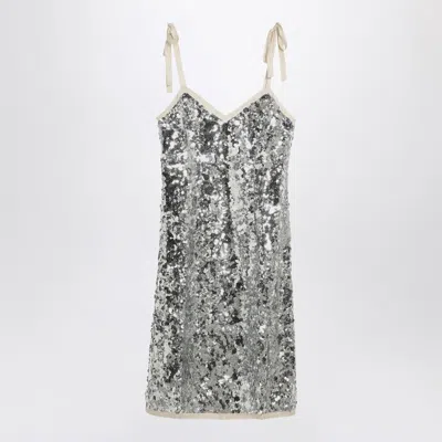 Prada Silver Sequin Dress