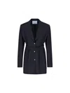 Prada Women Single-breasted Light Mohair Jacket