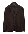 Prada Mohair Wool Single-breasted Jacket In Black