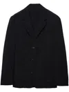 Prada Tailored Black Jacket With Notched Lapel In Black