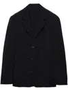 Prada Tailored Black Jacket With Notched Lapel In Black