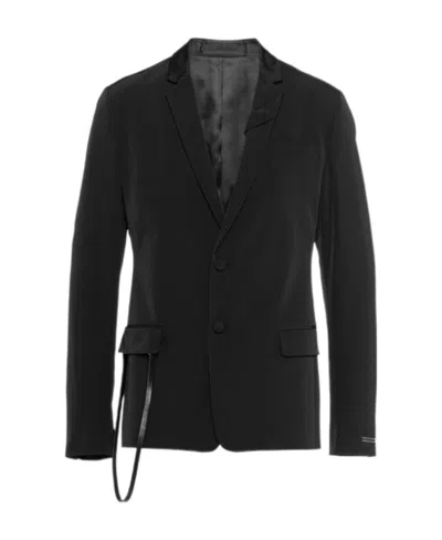Prada Single-breasted Blazer In Black