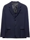 Prada Single-breasted Blazer In Blue
