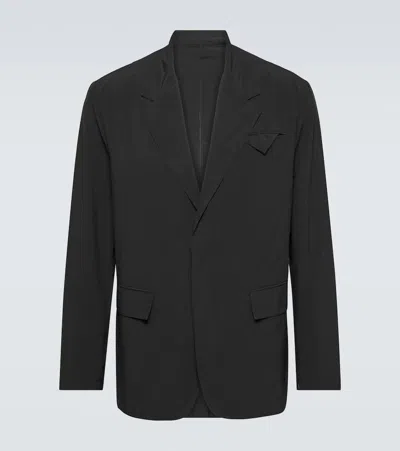 Prada Single-breasted Blazer In Grey