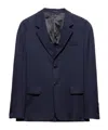Prada Single-breasted Blazer In Navy Blue