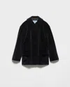 Prada Single-breasted Caban Jacket In Black