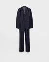 Prada Single-breasted Cashmere And Wool Suit In Blue