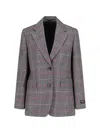 PRADA SINGLE-BREASTED CHECK BLAZER