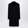 Prada Single-breasted Wool Coat In Blue