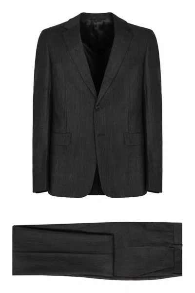 Prada Single-breasted Coat In Wool And Cashmere In Black