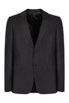 Prada Single-breasted Coat In Wool And Cashmere In Gray