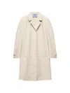 Prada Single-breasted Coat In Neutral