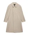 Prada Single-breasted Coat In Neutral