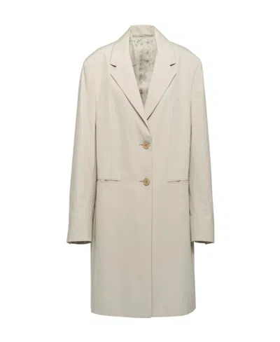PRADA SINGLE-BREASTED COTTON COAT
