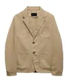 Prada Cotton Pocket-detail Relaxed Blazer In Cord