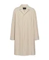 Prada Single-breasted Cotton Overcoat In Nude