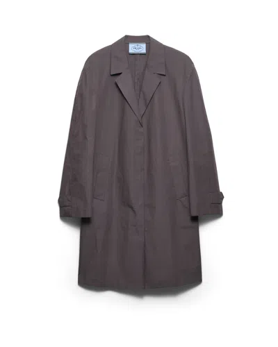 PRADA SINGLE-BREASTED DOUBLE POPLIN COAT