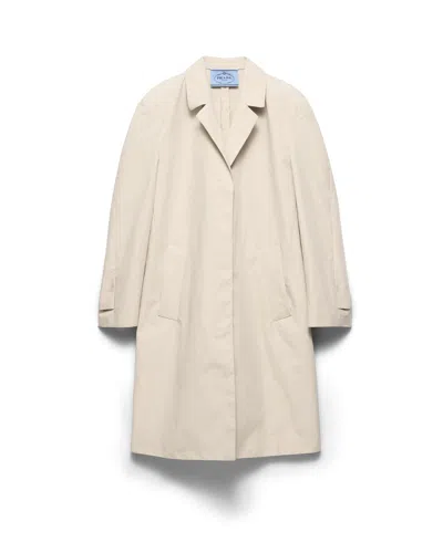 PRADA SINGLE-BREASTED DOUBLE POPLIN COAT