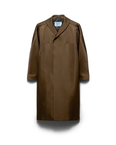 PRADA EINREIHIGER MANTEL AUS DOPPELSATIN